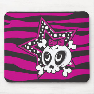 Girlie Emo Skull Mouse Mat