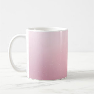 Girlie Pink Feminine Soft Sparkle Ombre Coffee Mug