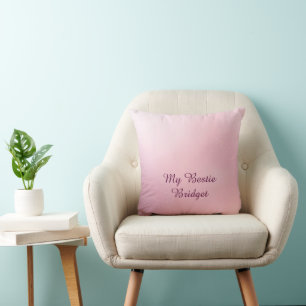 Girlie Pink Feminine Soft Sparkle Ombre Cushion