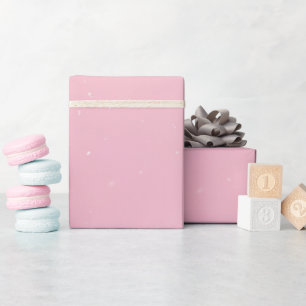 Girlie Pink Feminine Soft Sparkle Ombre Wrapping Paper