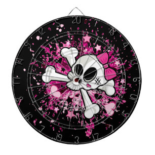 Girlie Skull and Crossbones Dartboard