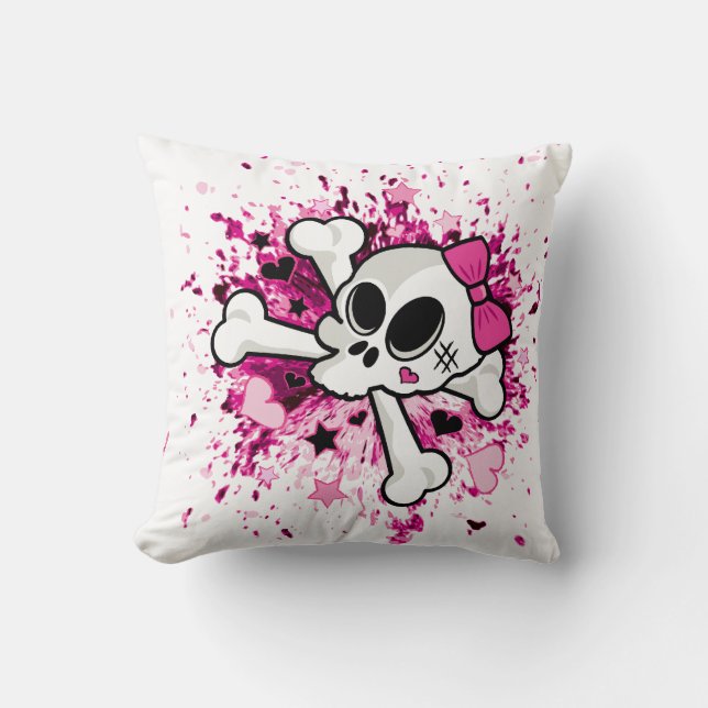 Girlie Skull Cushion (Front)