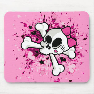 Girlie Skull Mouse Mat
