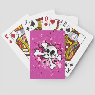 Girlie Skull Playing Cards