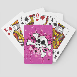 Girlie Skull Playing Cards