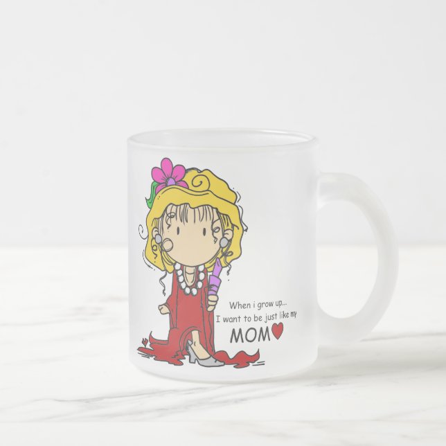 girllikemomm.png frosted glass coffee mug (Right)