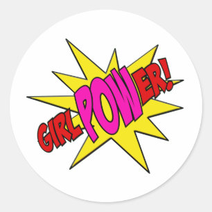 GirlPOWer Classic Round Sticker