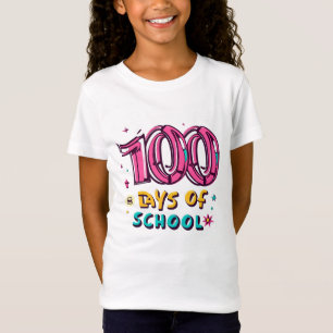 Girls 100 Days Of School  T-Shirt