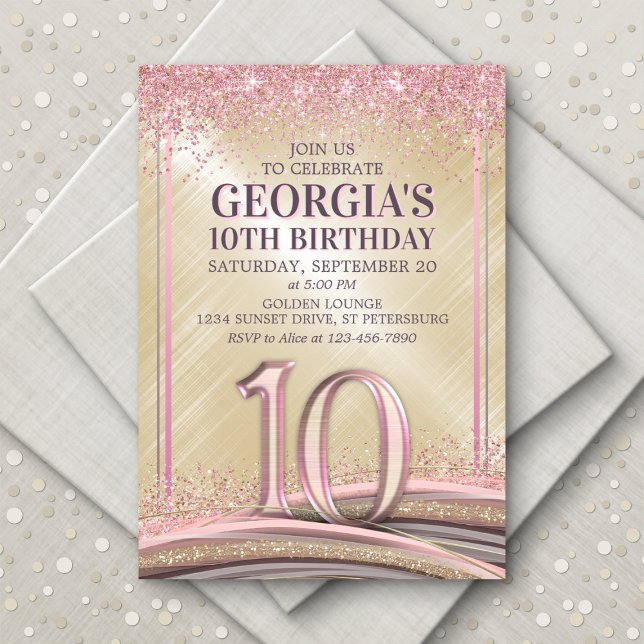 Girls 10th Birthday Invitation (Creator Uploaded)