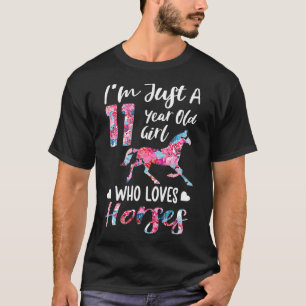 girls 11th Birthday Horse  for 11 Year Old Girls T-Shirt