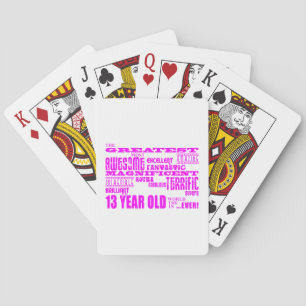 Girls 13th Birthdays : Pink Greatest 13 Year Old Playing Cards