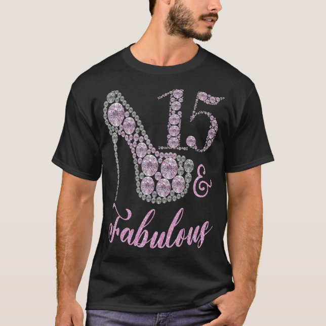 Girls 15 Year & Fabulously Sparkly Pumps Shoes 15t T-Shirt (Front)