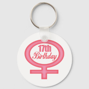 Girls 17th Birthday Gifts Key Ring