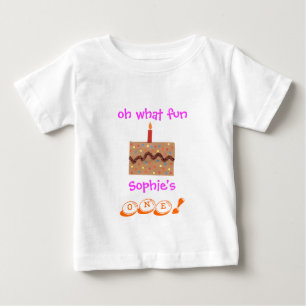 Girls 1st birthday outfit - personalised with name baby T-Shirt