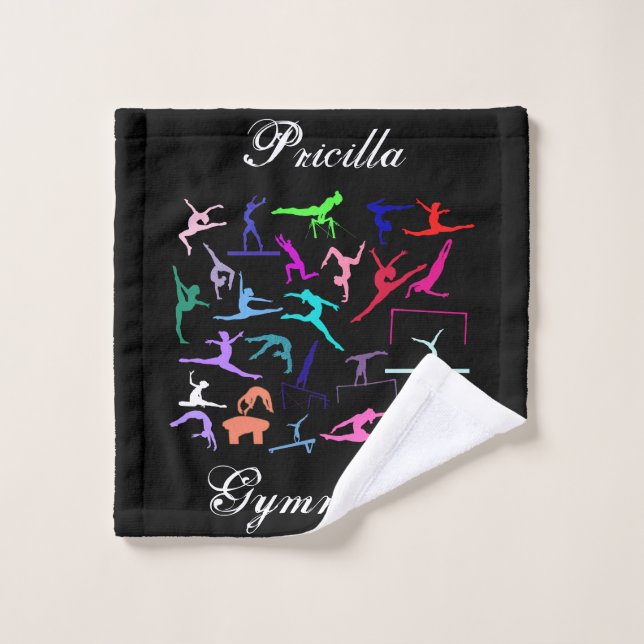 Girls 25 Gymnastics Poses Personalised  Wash Cloth (Wash Cloth)