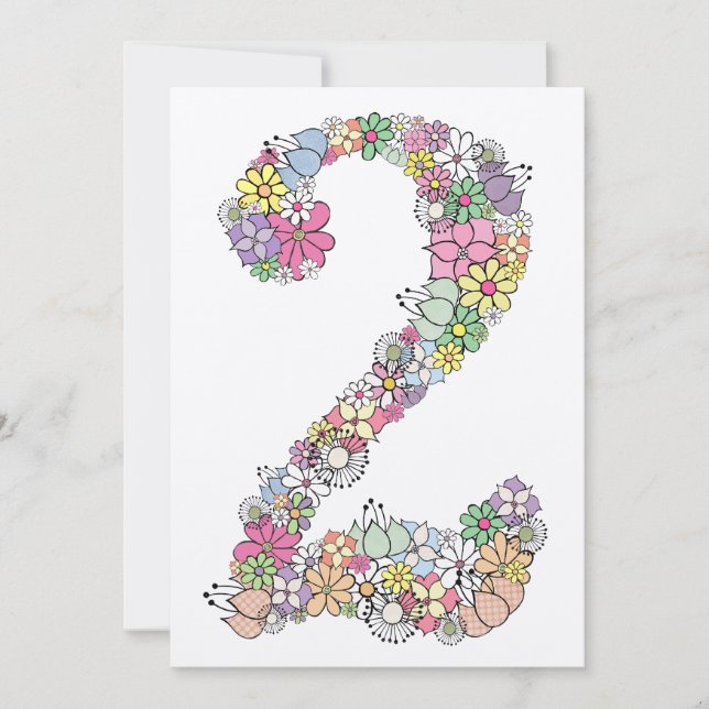 Girls 2nd Birthday Party Custom Invite Invitation (Front)