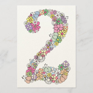 Girls 2nd Birthday Party Custom Invite Invitation