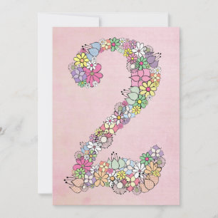 Girls 2nd Birthday Party Custom Invite Invitation