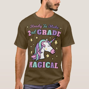 Girls 2nd Grade Back To School Magical Unicorn Gif T-Shirt