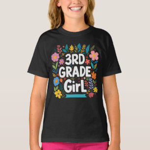 Girls 3rd Grade Girl First Grade Back To School T-Shirt