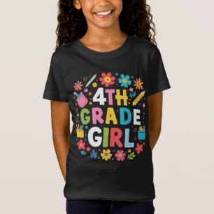 Girls 4th Grade Girl Fourth Grade Back To School T-Shirt