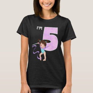 Girl's 5 Year Old Gymnast 5th Birthday Party Gymna T-Shirt