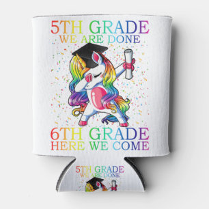 Girls 5th Grade Graduation Magical Unicorn Gift Can Cooler