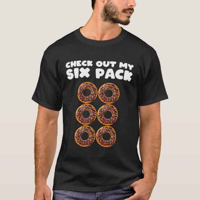 Girls 6 Pack Chocolate Donut Abs Apparel  Gym T-Shirt (Front)