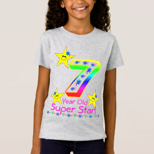 Girls 7 Year Old Super Star Shirt