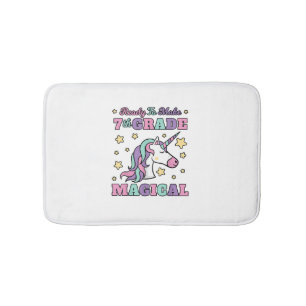 Girls 7th Grade Back To School Magical Unicorn Gif Bath Mat