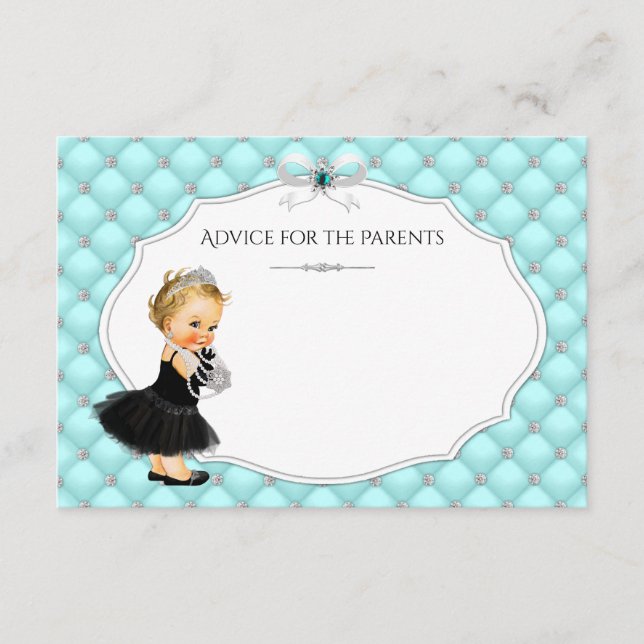 Girls Advice for Parents Baby Shower Cards (Front)