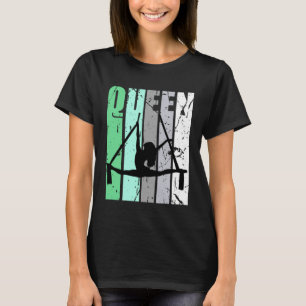 Girls Aerialist Queen Air Yoga Retro Graphic Motiv T-Shirt