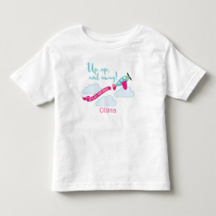 Girls Aeroplane Birthday Tshirt Personalised