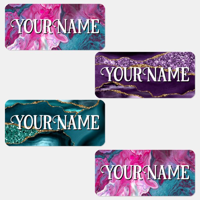 Girls Agate Marble School Name Daycare Childcare (Group)