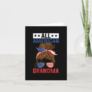 Girls All American Grandma 4th Of July  Card
