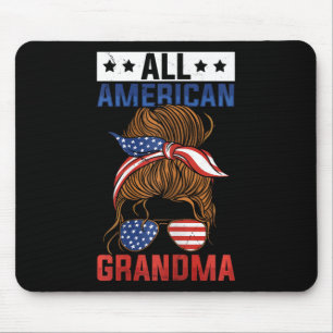 Girls All American Grandma 4th Of July Mouse Mat