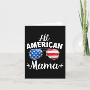 Girls All American Mama 4th Of July Card