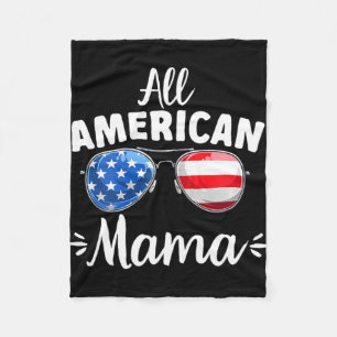 Girls All American Mama 4th Of July Fleece Blanket