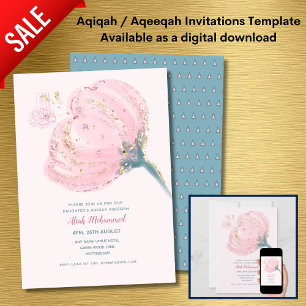 Girls Aqiqa Invitation