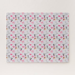 Girls Archery - Girly Hearts and Makeup Jigsaw Puzzle