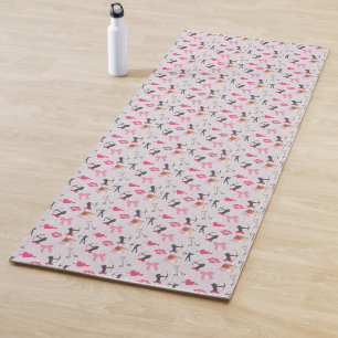 Girls Archery - Girly Hearts and Makeup Yoga Mat