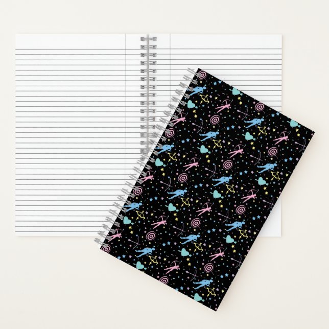 Girls Archery - Girly Hearts Stars Archer Notebook (Inside)