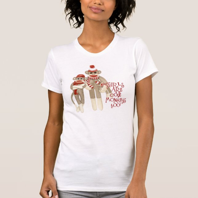 Girls Are Code Monkeys too!   T Shirt (Front)