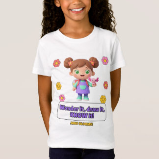 Girls Artist Scientist Tee - Wonder It, Draw It, K