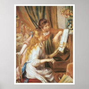 Girls at the Piano, 1892 Pierre-Auguste Renoir Poster