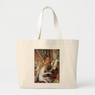 Girls at the Piano Large Tote Bag