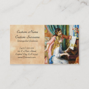 Girls at the Piano Pierre Auguste Renoir painting Business Card