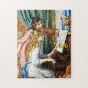 Girls at the Piano Pierre Auguste Renoir painting Jigsaw Puzzle