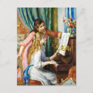 Girls at the Piano Pierre Auguste Renoir painting Postcard