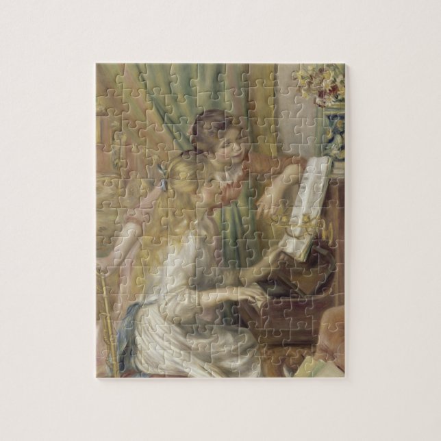 Girls at the Piano Renoir Impressionist Painting Jigsaw Puzzle (Vertical)